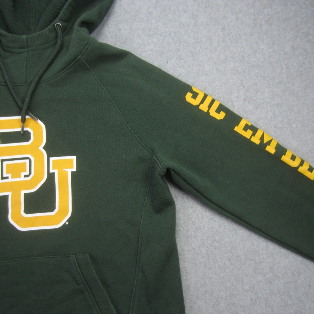Baylor Bears Hoodie XS Green Sic‎ Em Bears Graphic Champion Sweatshirt NCAA - Picture 4 of 14